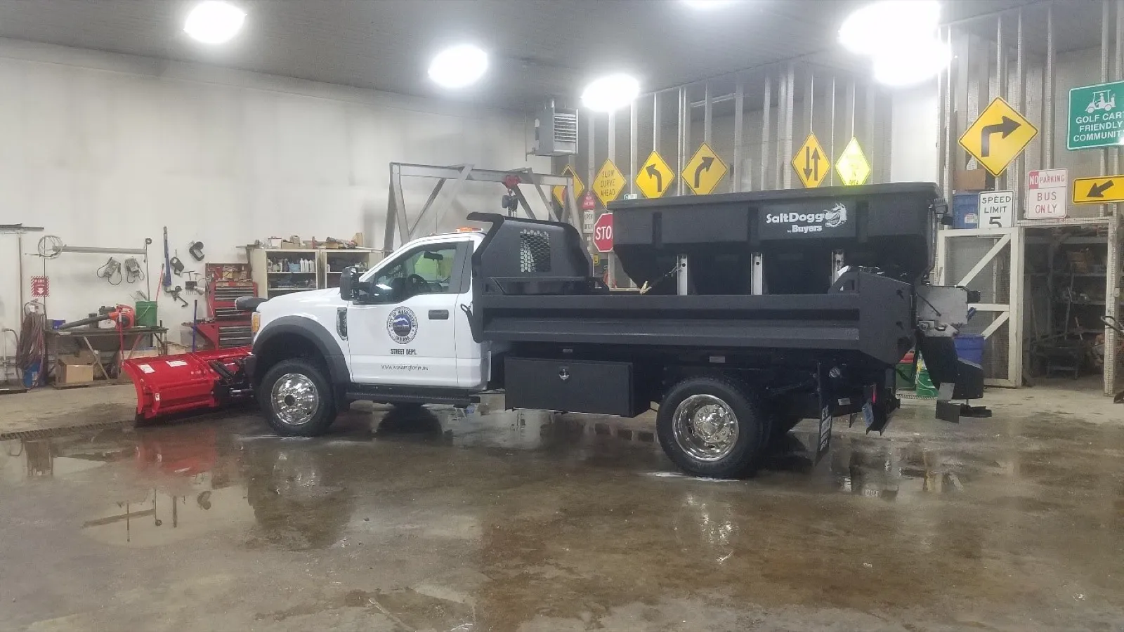 Plow truck ready for a winter storm route
